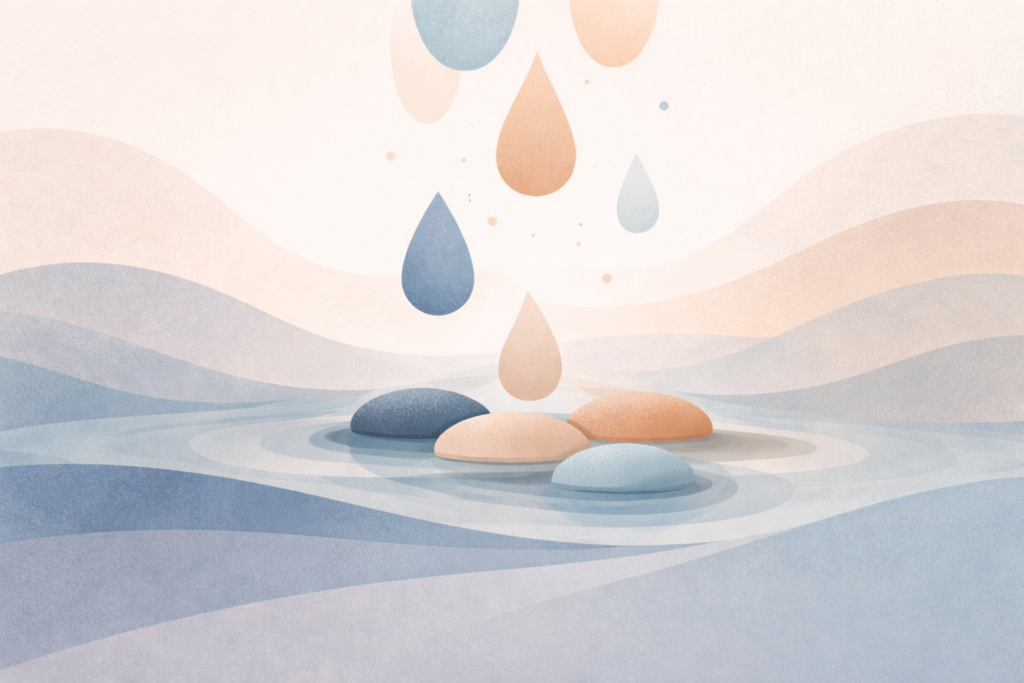 Abstract illustration symbolizing emotional crash after early sobriety