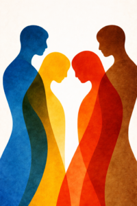 Abstract illustration representing resurfacing relationship patterns in recovery