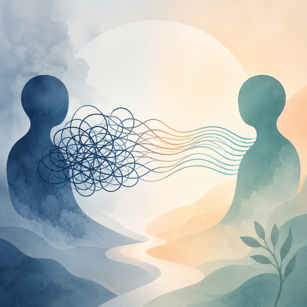 Abstract illustration representing communication improvement in recovery