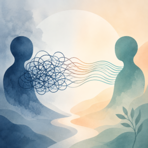 Abstract illustration representing communication improvement in recovery
