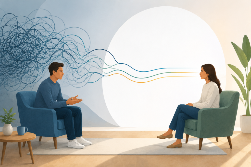 Abstract illustration representing conflict resolution in recovery